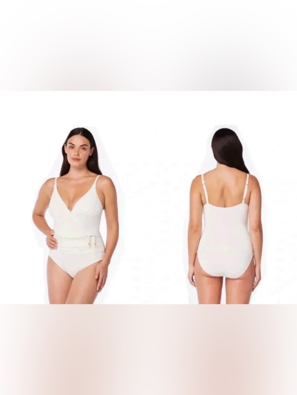 Bleu Rod Beattie Glam Stand Surplice One Piece - Coconut Water